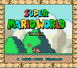 Super Mario World Redrawn Title Screen